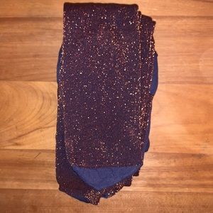 Orange glitter tights